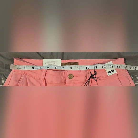 Judy Blue Pink High Rise Cargo Straight Jeans Size 11/30 - Picture 6 of 11